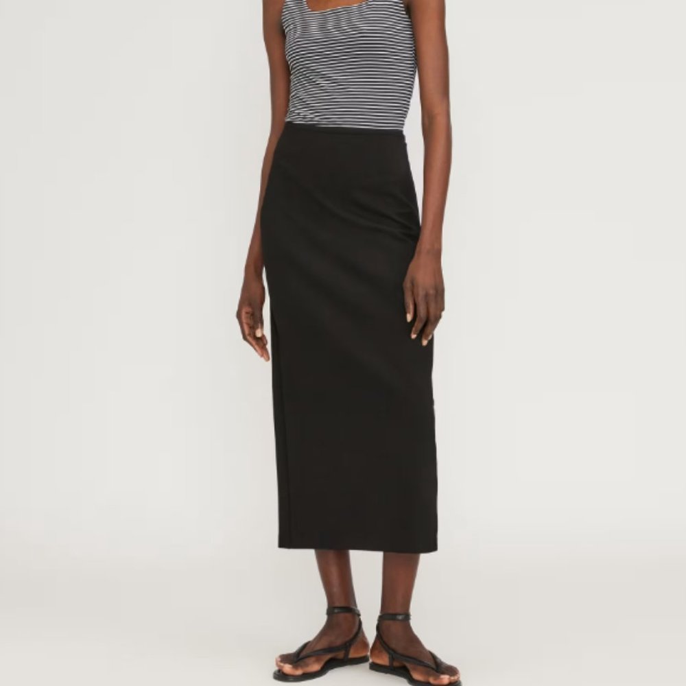 Everlane Black Straight Maxi Skirt